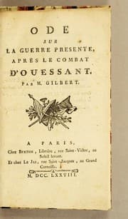 Tapa de Ode sur la guerre presente, après le combat d'Ouessant