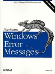 Tapa de Developing Windows Error Messages