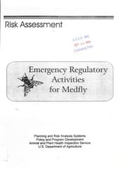 Tapa de Emergency regulatory activities for medfly