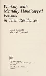 Tapa de Working with mentally handicapped persons in their residences