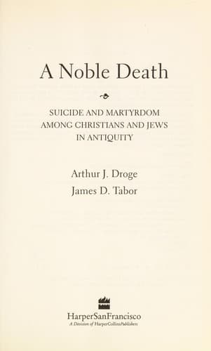 Tapa de A noble death