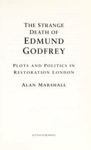 Tapa de The strange death of Edmund Godfrey
