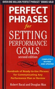 Tapa de Perfect phrases for setting performance goals