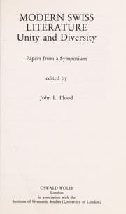 Tapa de Modern Swiss literature