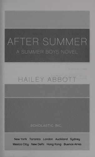 Tapa de After Summer