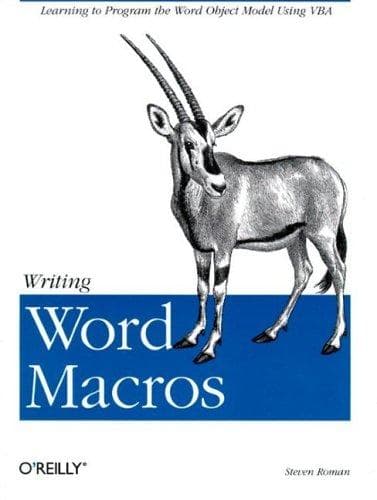 Tapa de Writing Word Macros