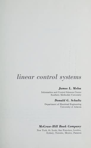 Tapa de Linear control systems