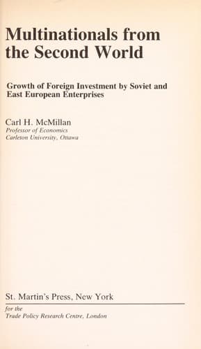 Tapa de Multinationals from the Second World