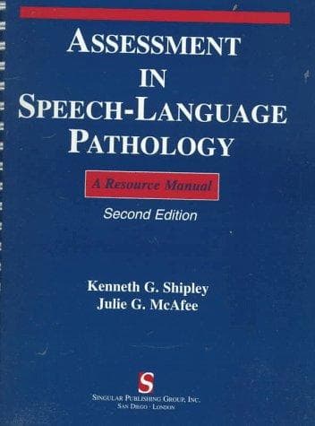 Tapa de Assessment in speech-language pathology
