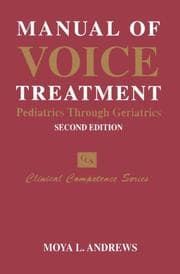 Tapa de Manual of voice treatment