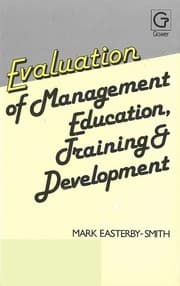 Tapa de Evaluation of management education, training, and development