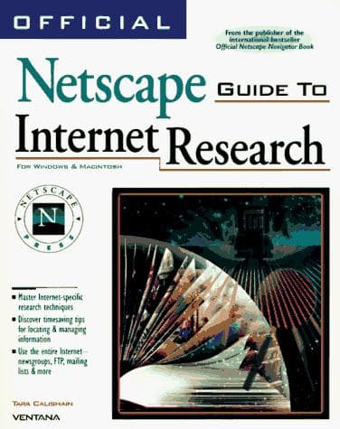 Tapa de Official Netscape guide to Internet research