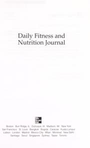 Tapa de Daily fitness and nutrition journal