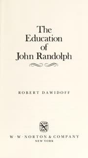 Tapa de The education of John Randolph