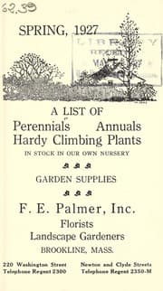 Tapa de A list of perennials, annuals, hardy climbing plants... garden supplies