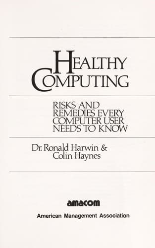 Tapa de Healthy computing