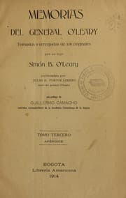 Tapa de Memorias del general O'Leary