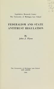 Tapa de Federalism and State antitrust regulation