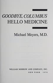 Tapa de Goodbye, Columbus, hello medicine