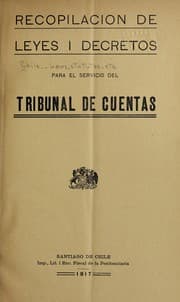 Tapa de Recopilacion de leyes i decretos