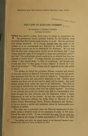 Tapa de The case of Harvard college ...