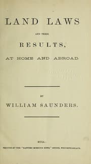 Tapa de Land laws and their results, at home and abroad
