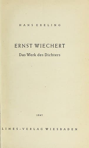 Tapa de Ernst Wiechert