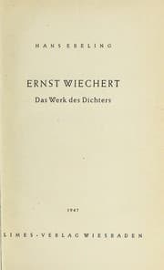 Tapa de Ernst Wiechert