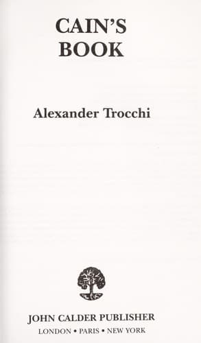 Tapa de Cain's Book
