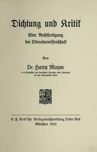 Tapa de Dichtung und Kritik