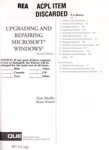Tapa de Upgrading and repairing Microsoft Windows