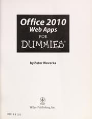 Tapa de Office 2010 web apps for dummies