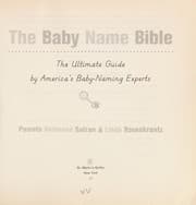 Tapa de The baby name bible