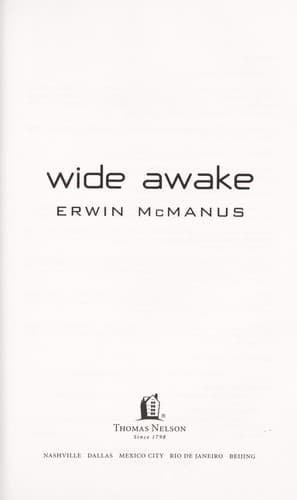 Tapa de Wide awake