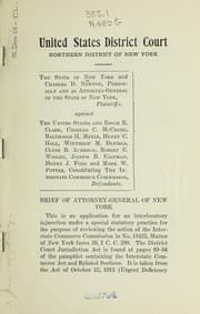 Tapa de Brief of Attorney-General of New York, Charles D. Newton