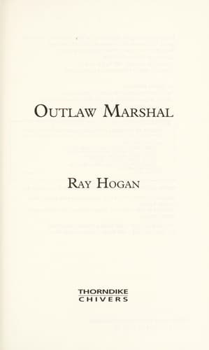 Tapa de Outlaw marshal
