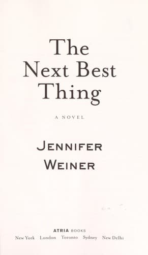 Tapa de The next best thing