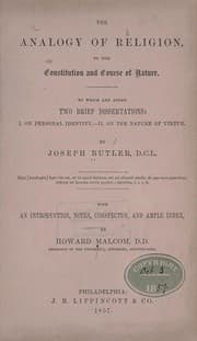 Tapa de The analogy of religion, to the constitution and course of nature