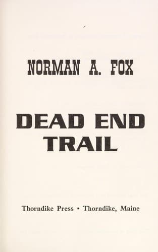 Tapa de Dead end trail