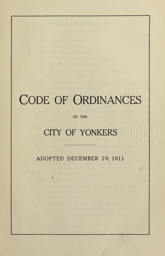 Tapa de Code of ordinances