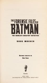 Tapa de The Forensic Files of Batman