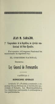 Tapa de Ley general de ferrocarriles