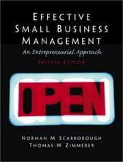 Tapa de Effective small business management