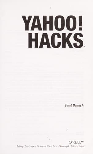 Tapa de Yahoo! hacks