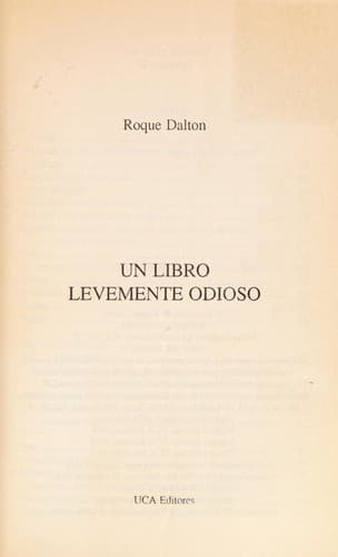 Tapa de Un libro levemente odioso