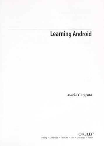Tapa de Learning Android