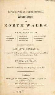Tapa de A topographical and historical description of North Wales