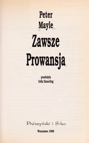 Tapa de Zawsze Prowansja