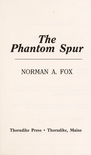 Tapa de The phantom spur