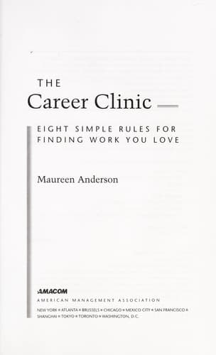 Tapa de The career clinic